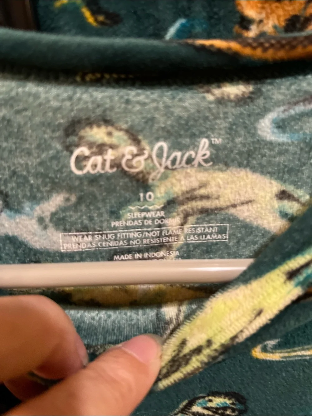 Cat and Jack Dinosaur Fleece Two Piece Pajamas